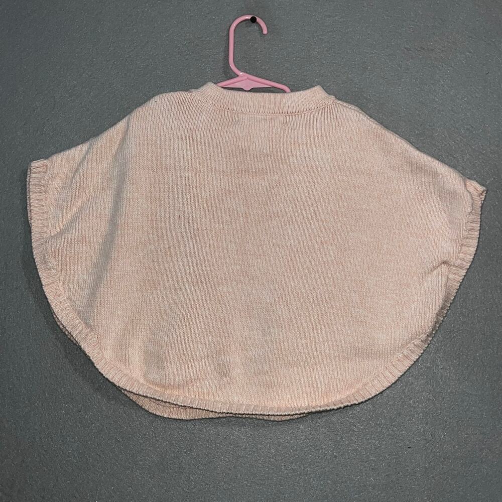 Hope & Henry Pancho Girls XS Pink with Brown Accents Button Closure Knit